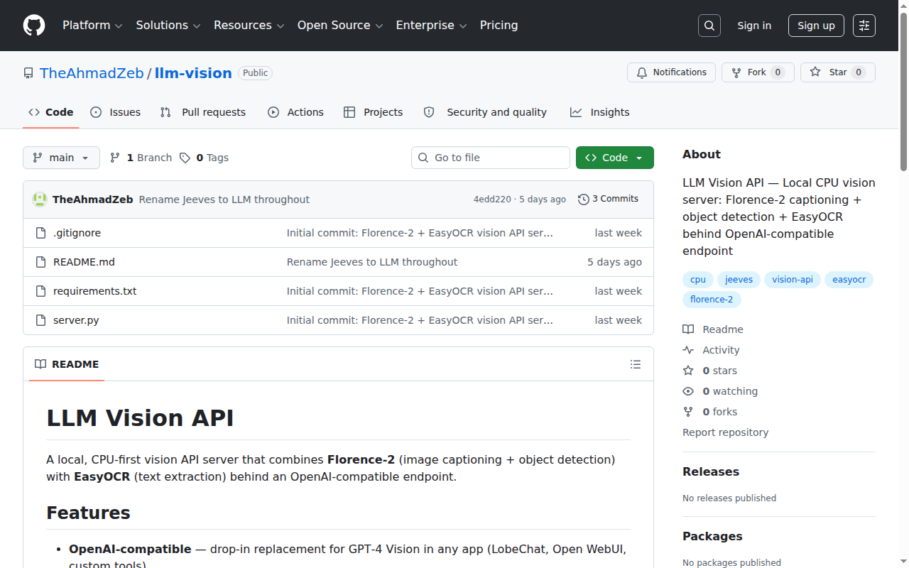 Vision API GitHub